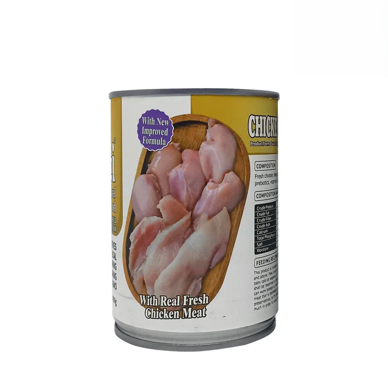 Aozi Wet Cat Food – Chicken Flavor 430g can side