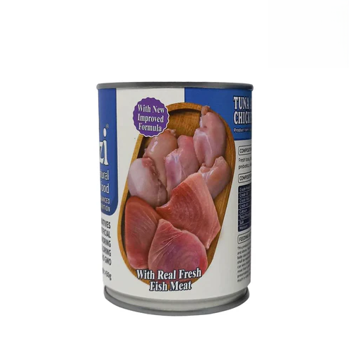 Aozi Wet Cat Food Tuna & Chicken 430g Can Side