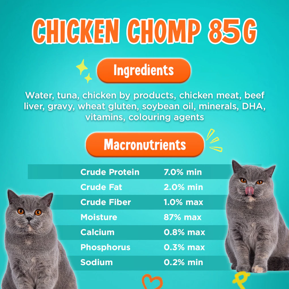 Goodest Chicken Chomp Wet Cat Food 85g Ingredients