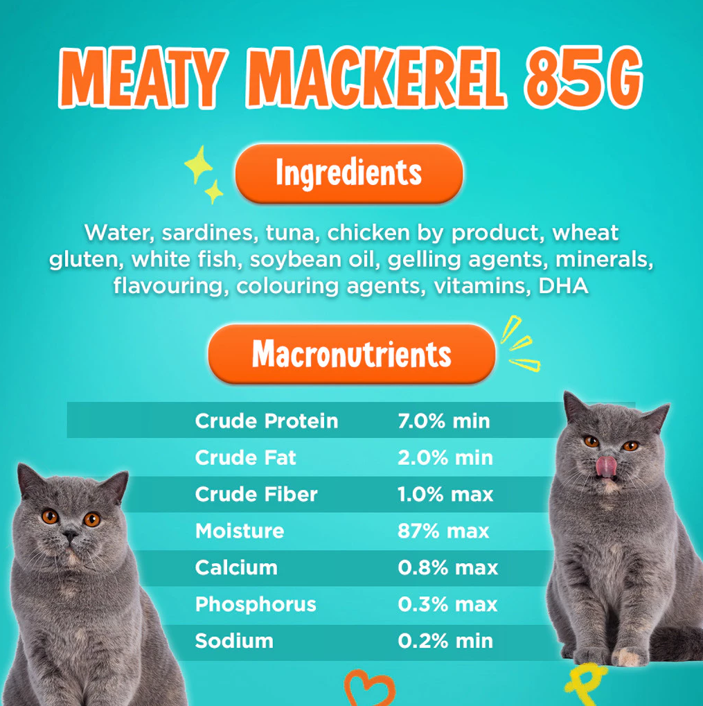 Goodest Meaty Mackerel Wet Cat Food 85g Ingredients