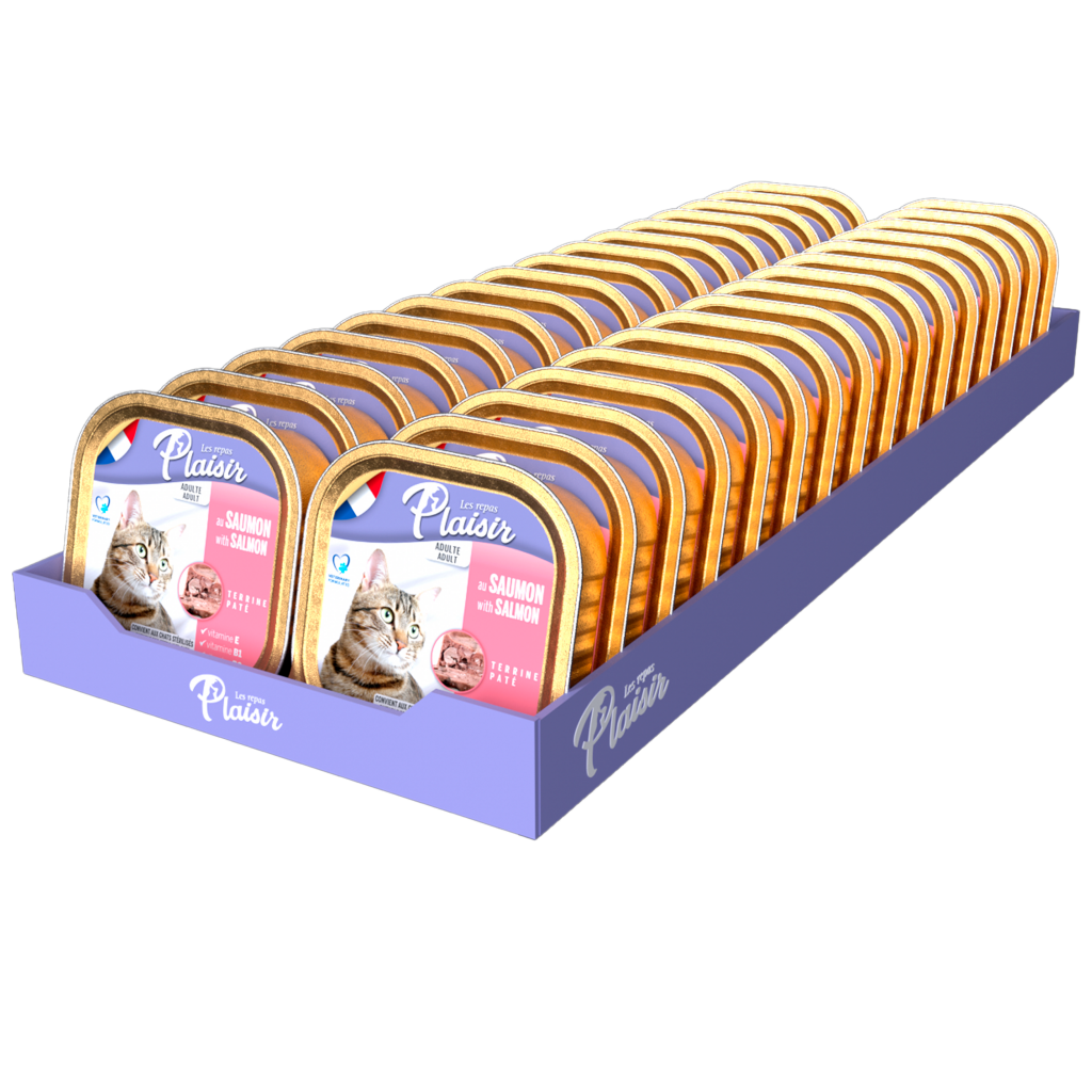 Plaisir Wet Cat Food Terrine with Salmon 100g Box