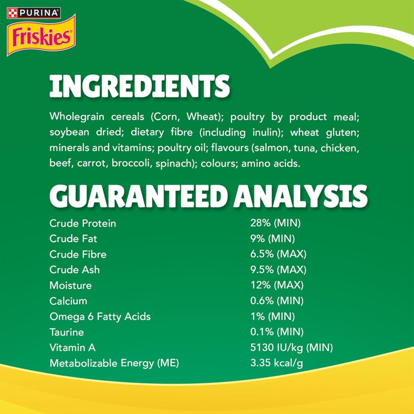 Purina Friskies Indoor Delights Dry Cat Food – Salmon, Chicken & Veggies 1kg Ingredients