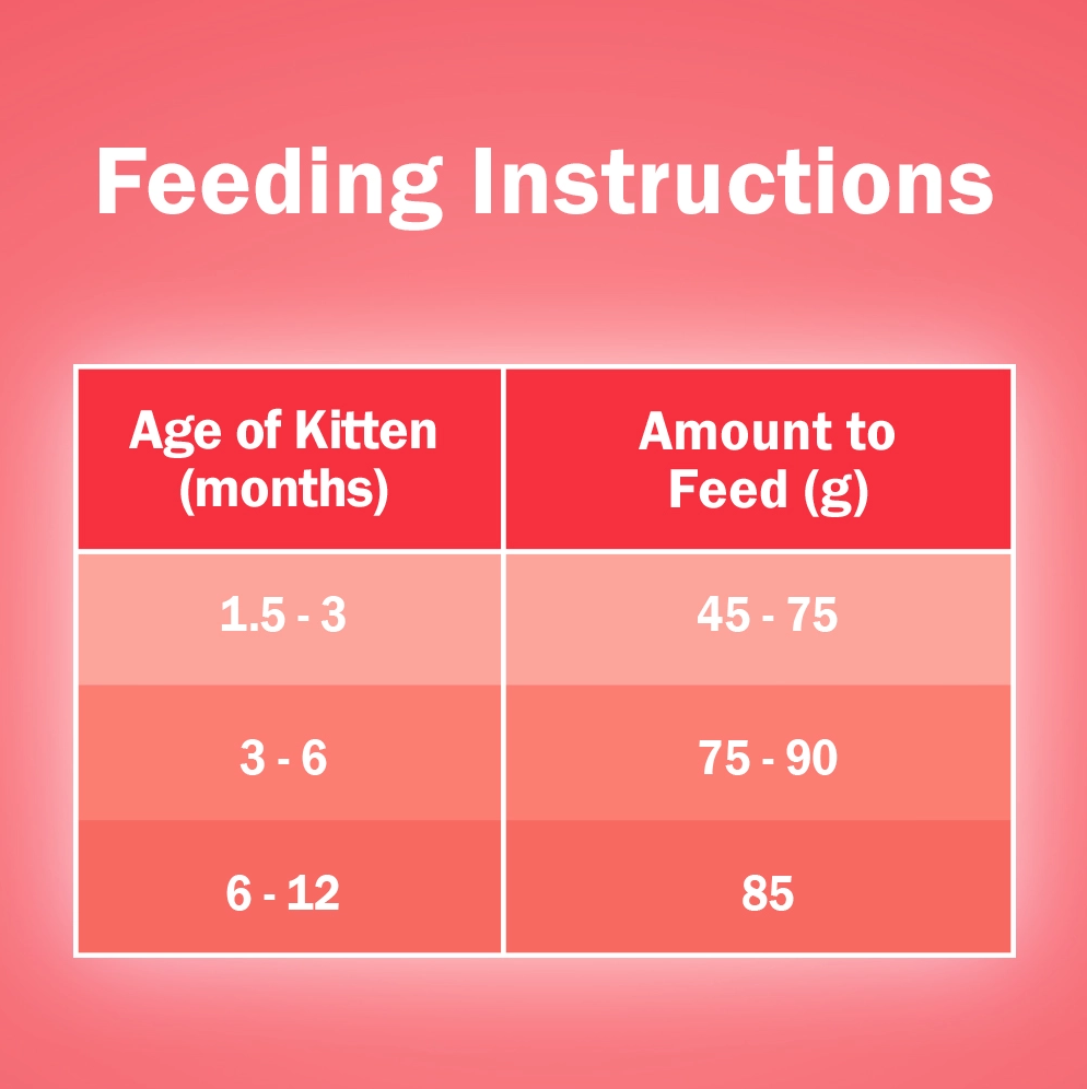 Purina Kitten Discoveries Dry Cat Food Feeding Instructions