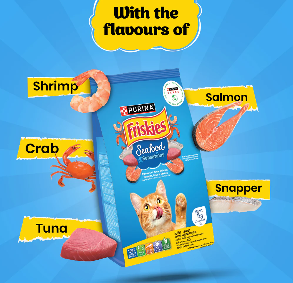 Purina Friskies Seafood Sensations Dry Cat Food Flavors