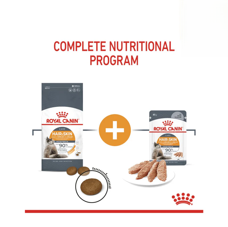 Royal Canin Hair & Skin Care Wet Cat Food 85g Complete Nutritional Program