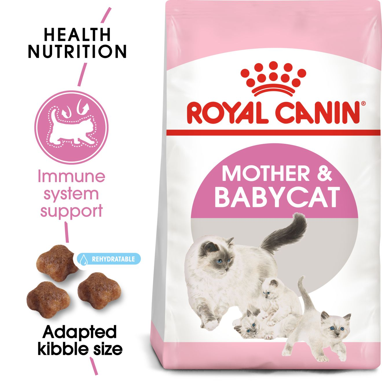 Royal Canin Mother & Babycat Dry Cat Food Bag with Health Nutrition