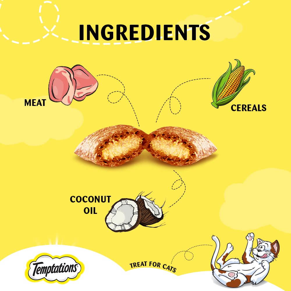 Temptations Savoury Salmon Cat Treats 75g Ingredients