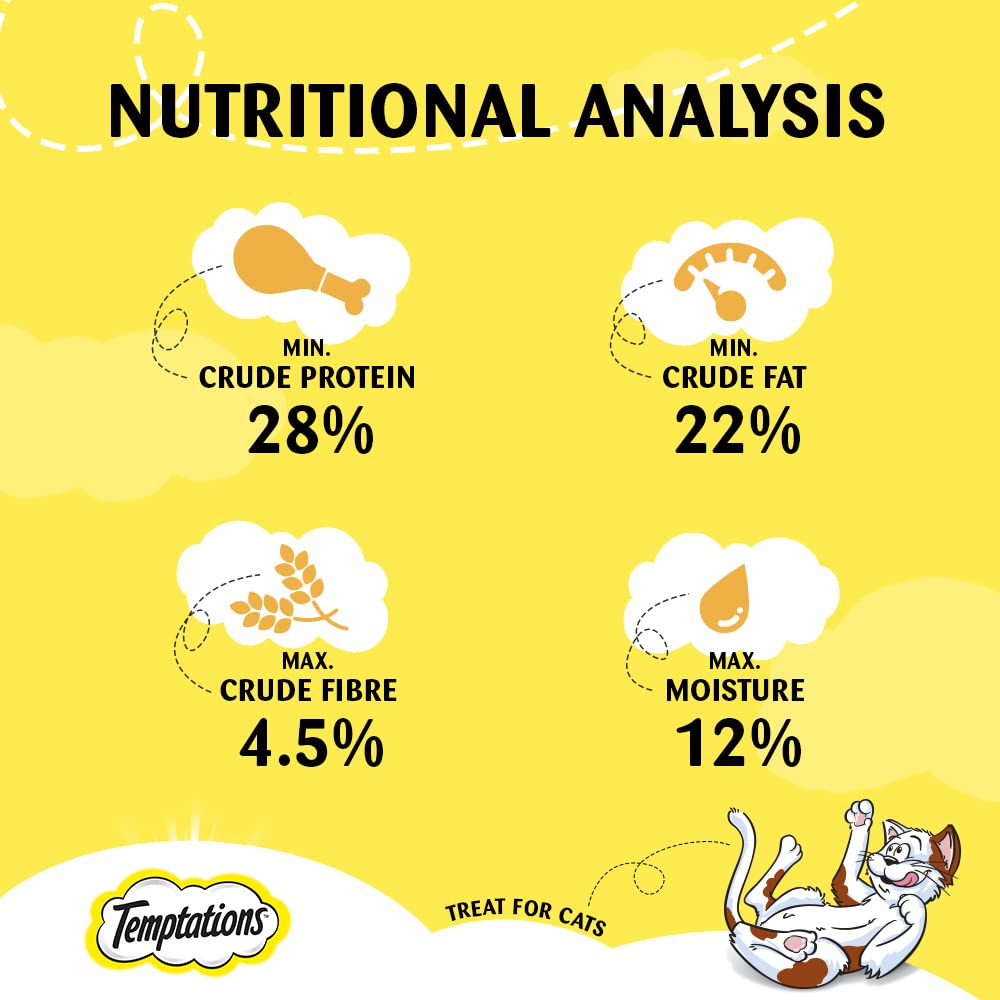 Temptations Tasty Chicken Cat Treats 75g (Crunchy Outside, Soft Inside)