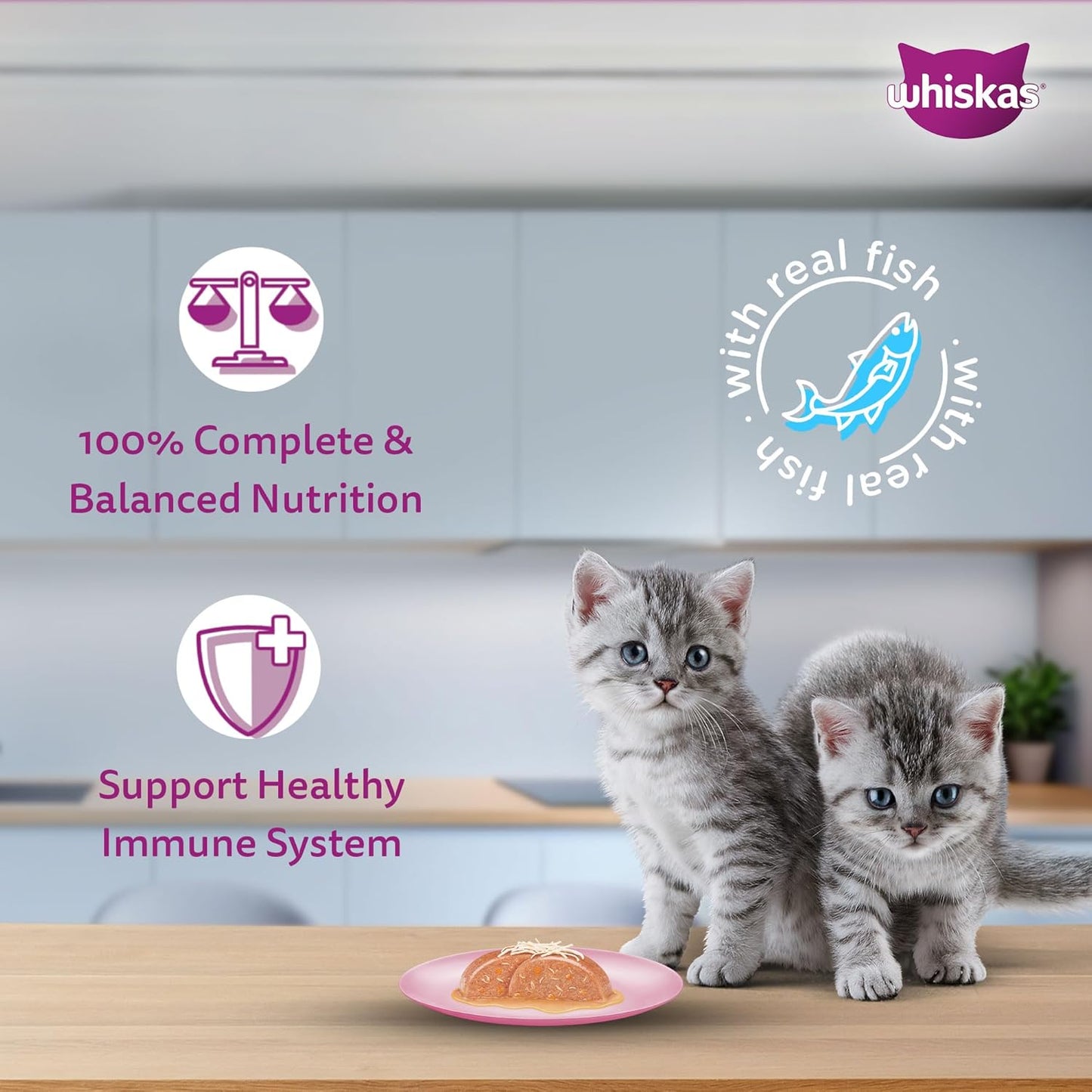 Whiskas Junior Wet Kitten Food – Mackerel Flavor in Jelly 80g Health Benefits