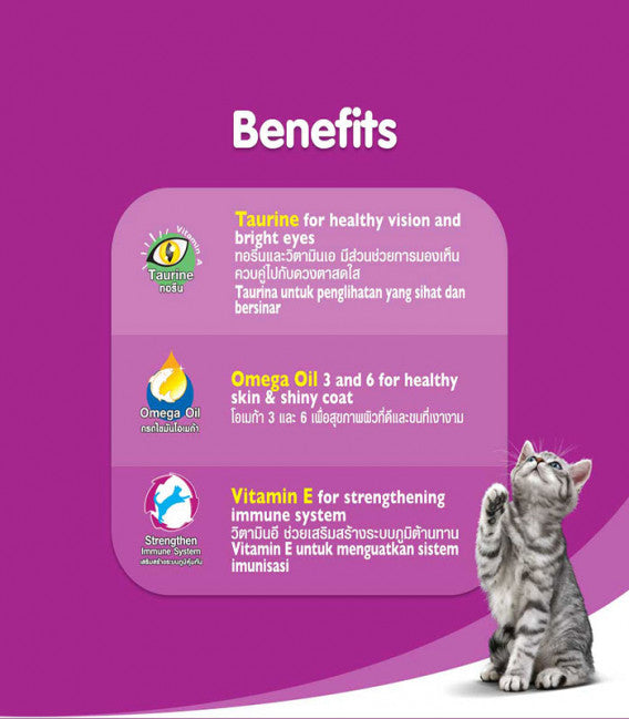 Whiskas Wet Cat Food in Gravy – Mackerel Flavor 80g Health Benefits