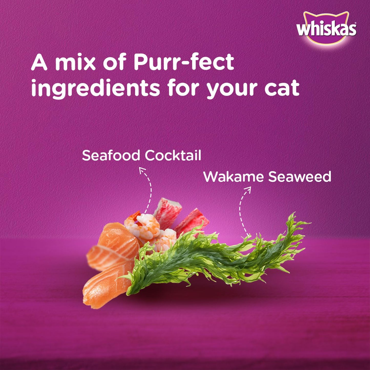 Whiskas Tasty Mix Seafood Cocktail Wet Cat Food 70g Ingredients