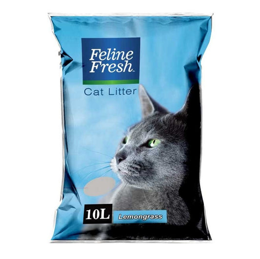 Feline Fresh Cat Litter Lemongrass 10L Front of Pack