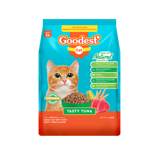 Goodest Tasty Tuna Dry Cat Food 1.2kg – High Protein Kibble Front Packaging