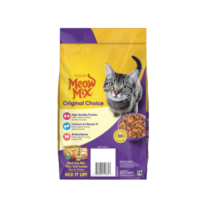 Meow Mix Original Choice Dry Cat Food 1.43kg Back