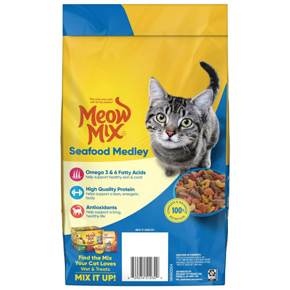Meow Mix Seafood Medley Dry Cat Food 1.43kg Back