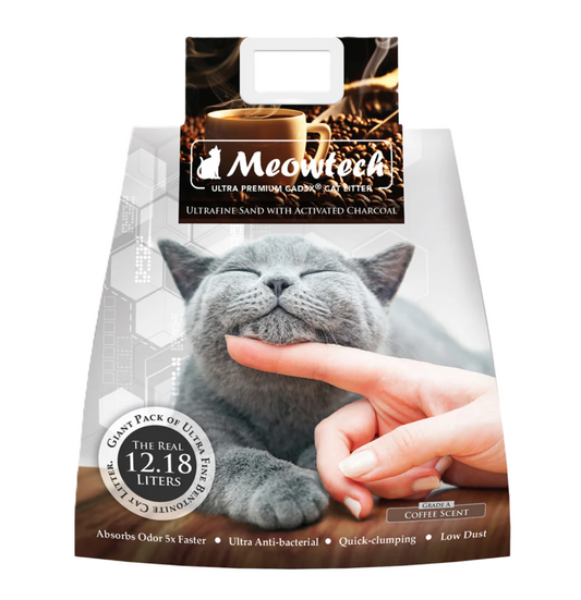 Meowtech Ultra Premium Cat Litter Coffee 12.18L Front of Pack