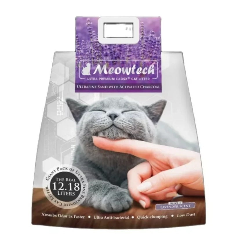 Meowtech Ultra Premium Cat Litter Lavender 12.18L Front of Pack