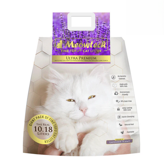 Meowtech Tofu Cat Litter – Lavender 10.18L Front of Pack