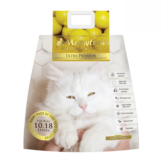 Meowtech Tofu Cat Litter – Lemon 10.18L Front of Pack