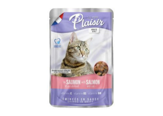 Plaisir Chunks in Gravy with Salmon & Cod 100g Front of Pack