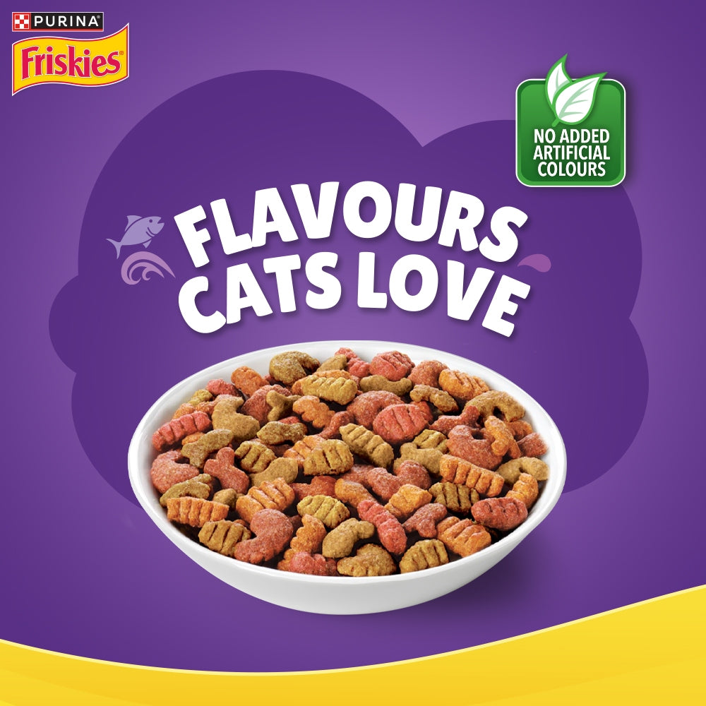 Purina Friskies Surfin’ Favorites Dry Cat Food Bowl of Kibble