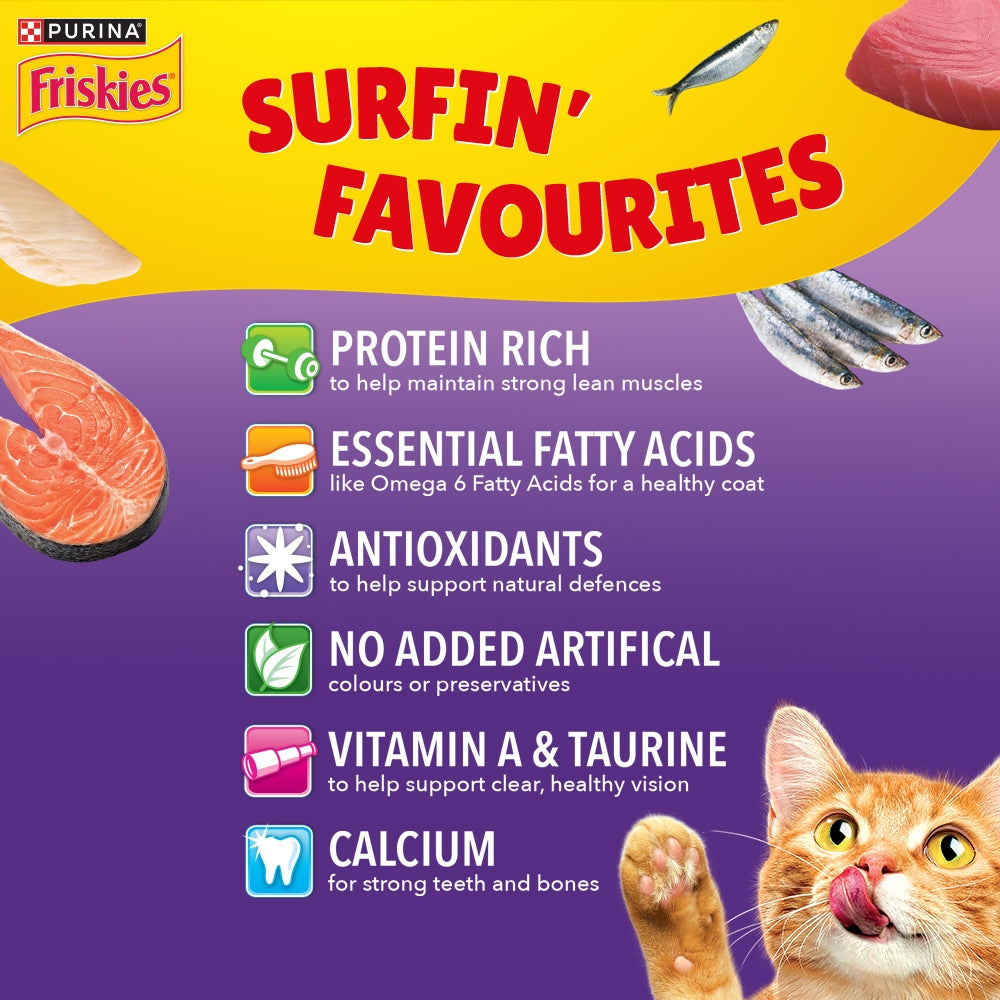 Purina Friskies Surfin’ Favorites Dry Cat Food List of Benefits