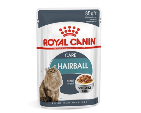 Royal Canin Hairball Wet Cat Food 85g Front of Bag
