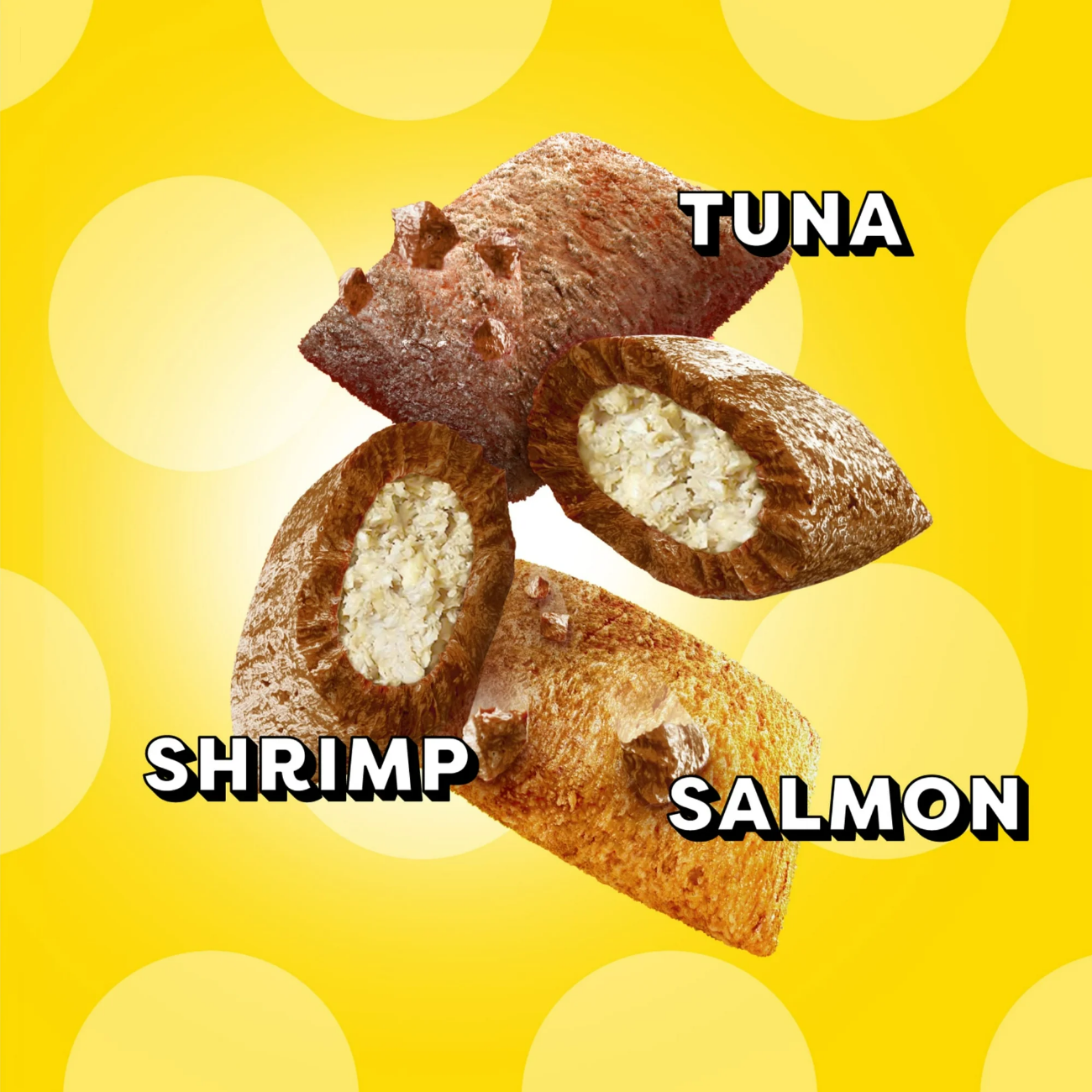 Temptations MixUps Tuna, Salmon, and Shrimp Cat Treats 75g Kibble Sample