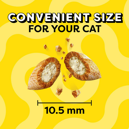 Temptations MixUps Tuna, Salmon, and Shrimp Cat Treats 75g Size Chart