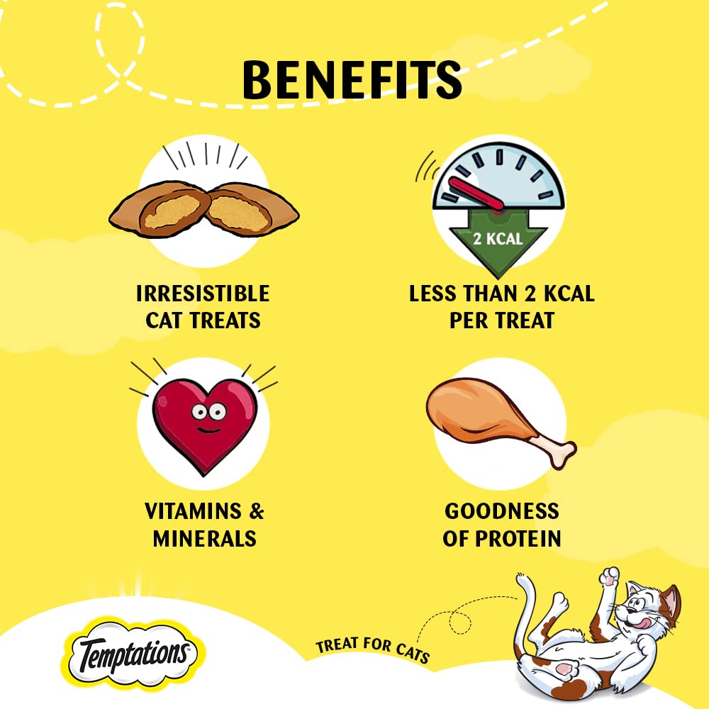 Temptations Savoury Salmon Cat Treats 75g Health Benefits