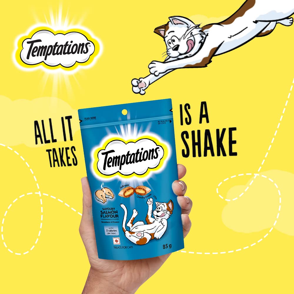 Temptations Savoury Salmon Cat Treats 75g Shake