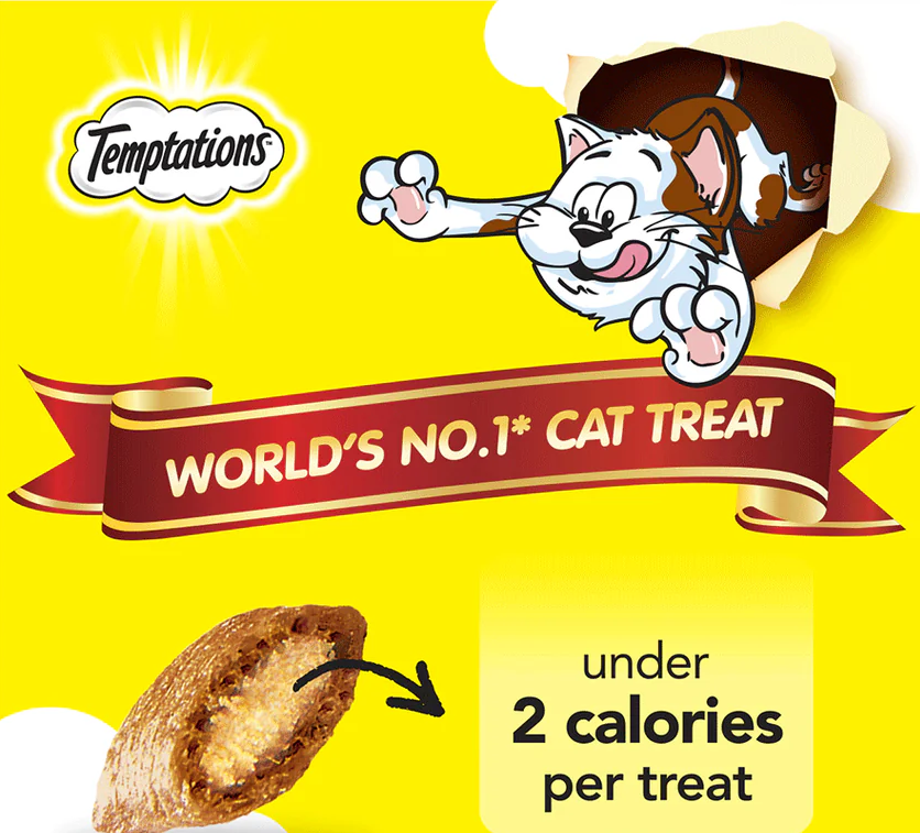 Temptations Tasty Chicken Cat Treats 75g (Crunchy Outside, Soft Inside)