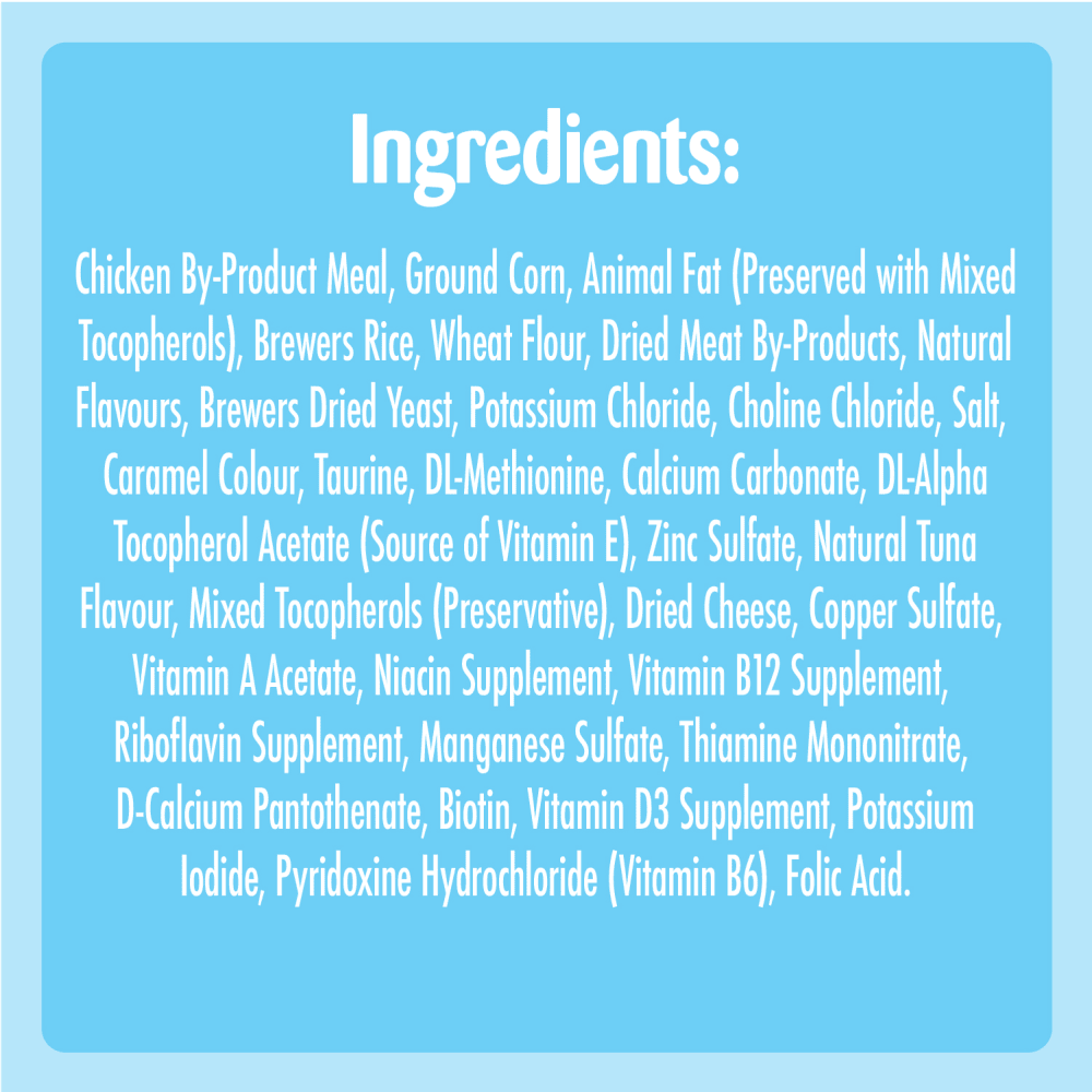 Temptations Tempting Tuna Cat Treats 85g Ingredients