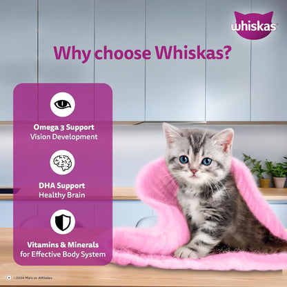 Whiskas Junior Wet Kitten Food – Mackerel Flavor in Jelly 80g Why Choose Whiskas