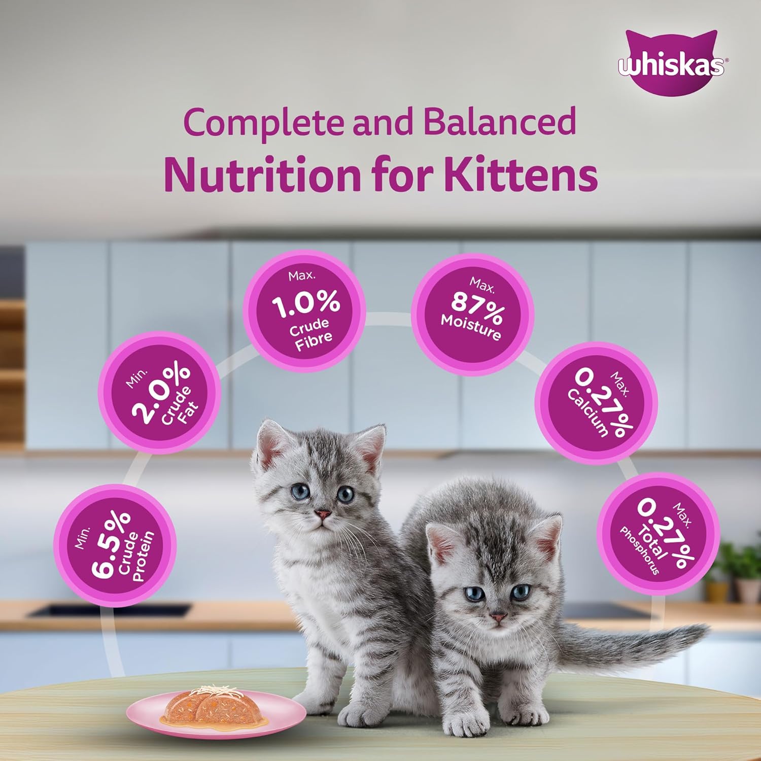 Whiskas Junior Wet Kitten Food – Mackerel Flavor in Jelly 80g Nutrition Guide