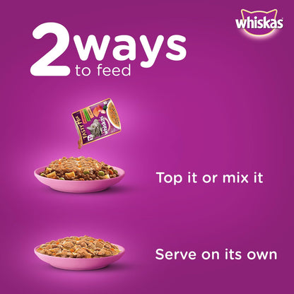 Whiskas Tasty Mix Seafood Cocktail Wet Cat Food 70g Feeding Styles