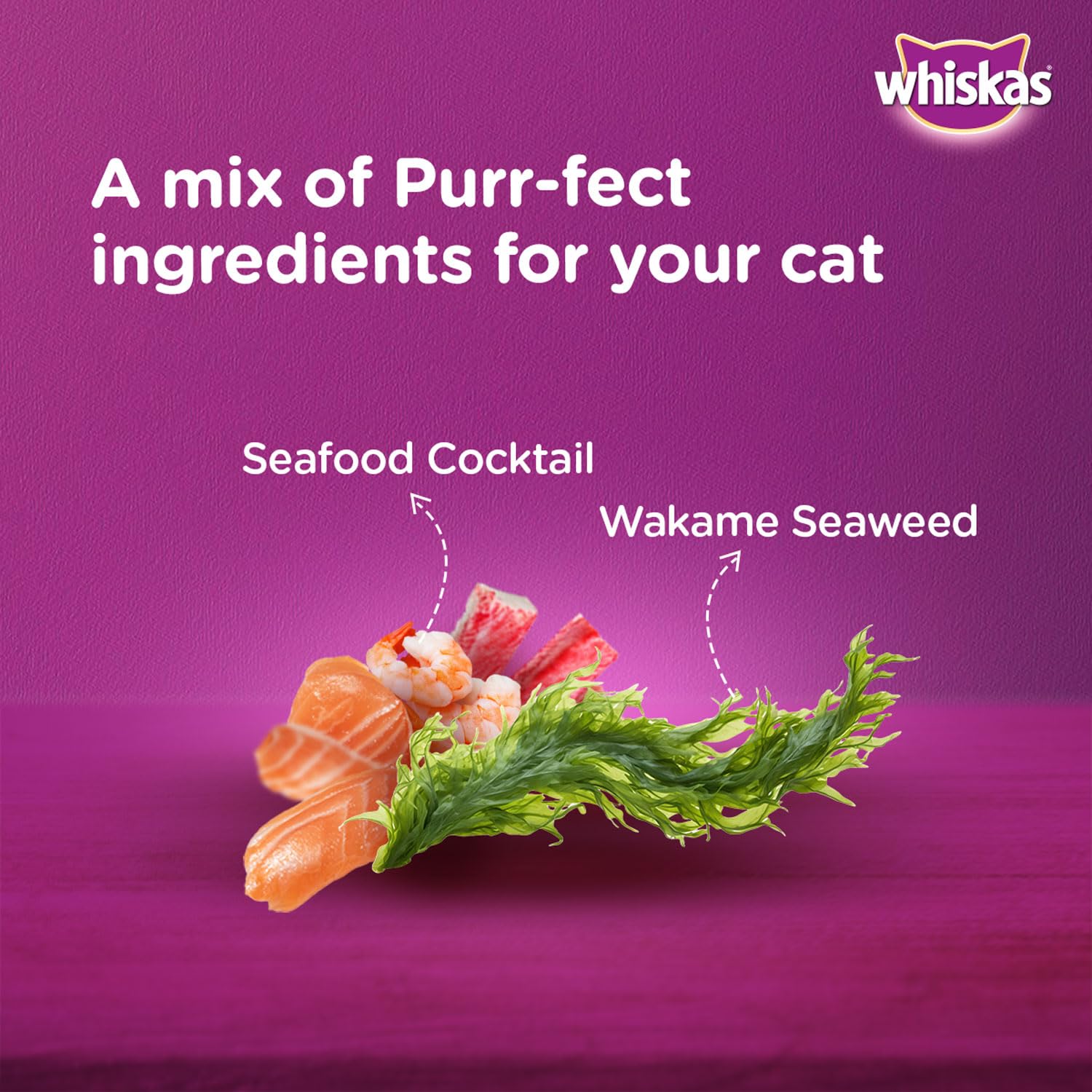 Whiskas Tasty Mix Seafood Cocktail Wet Cat Food 70g Ingredients
