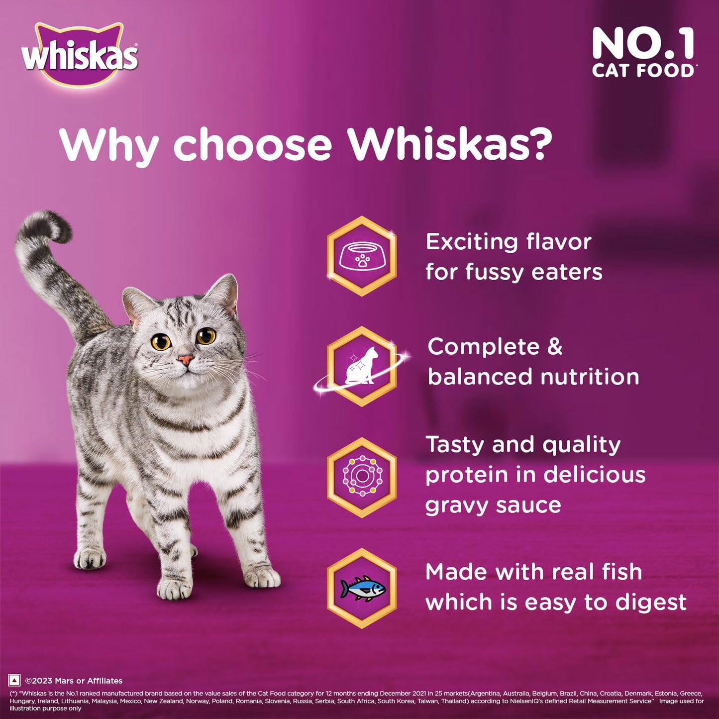 Whiskas Tasty Mix Seafood Cocktail Wet Cat Food 70g Health Benefits