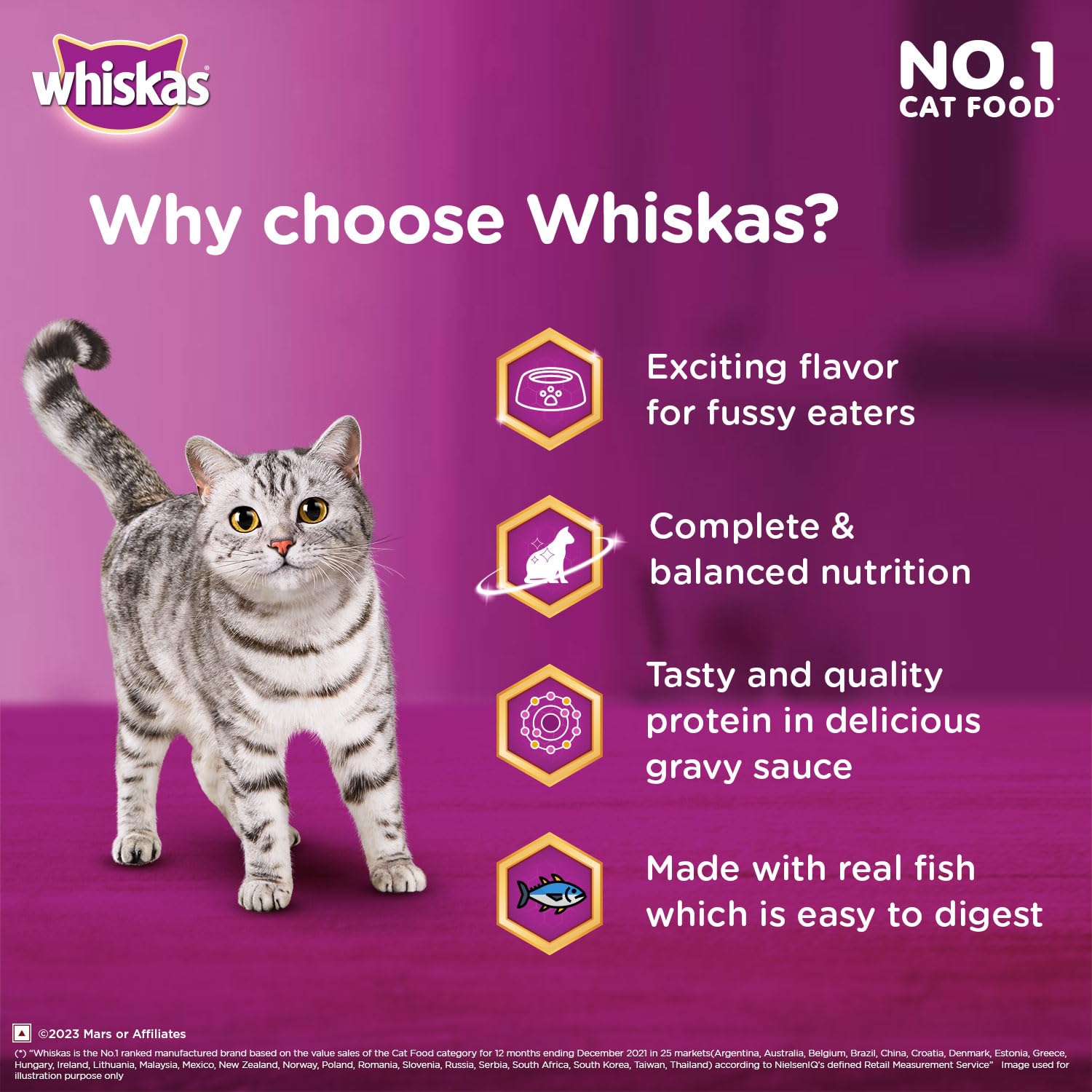 Whiskas Tasty Mix Seafood Cocktail Wet Cat Food 70g Health Benefits
