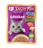 Whiskas tasty Mix Chicken with Salmon and Wakame in Gravy Wet Cat Food Front of Pack